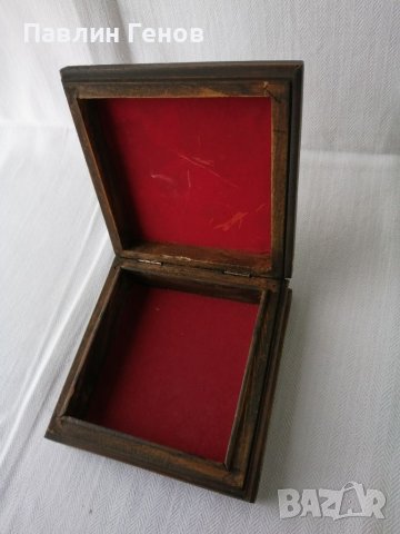 Стара дървена кутия,  меден обков, снимка 4 - Антикварни и старинни предмети - 38844957