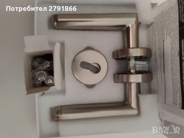 Комбинирана дръжка за врата със сензорна клавиатура смарт функция BT, четец на пръстови отпечатъци, снимка 10 - Входни врати - 48127286