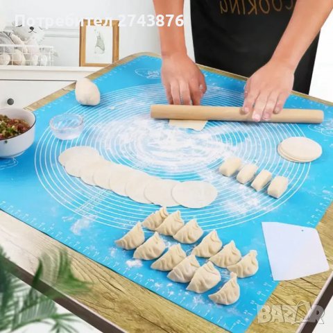 СИЛИКОНОВА ПОДЛОЖКА ЗА МЕСЕНЕ НА ТЕСТО-РАЗМЕР 50-70СМ., снимка 1