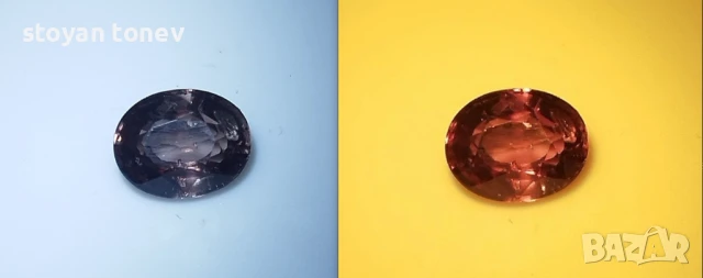 Рядък гранат с шеметна промяна на цвета 1.29кт.! Сертифициран! Нов!, снимка 3 - Други - 50651900