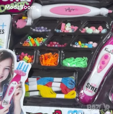 Стилен комплект за плитки и гривни от мъниста, снимка 3 - Гривни - 48180248