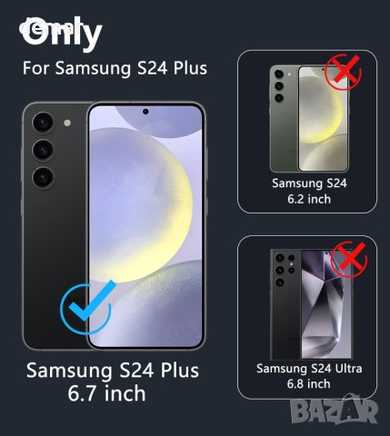 FNTCASE Калъф за Samsung Galaxy S24-Plus прозрачен военен удароустойчив, снимка 7 - Калъфи, кейсове - 43960597