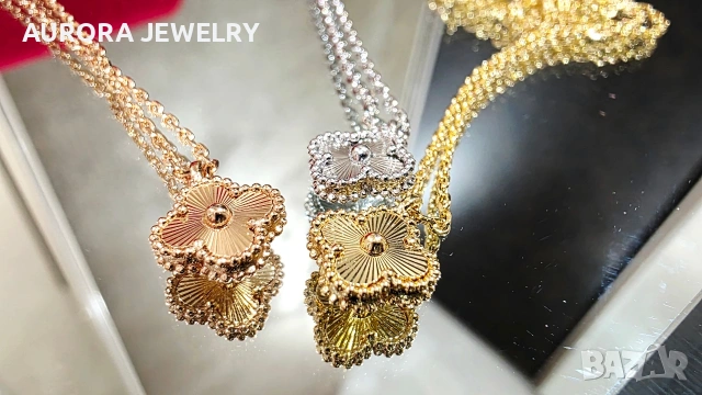 Van Cleef & Arpels VCA Gold Clear Sweet Alhambra Clover Дамско Колие, снимка 6 - Колиета, медальони, синджири - 53405071
