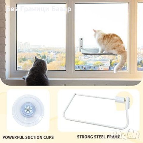 Нов стабилен котешки хамак легло за прозорци Домашен любимец Подарък, снимка 3 - За котки - 43016775