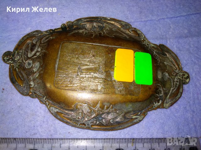 АР НУВО Старинна с КРАСИВА ГРАВЮРА МЕДНА БОНБОНИЕРА ЧИНИЙКА МАЙСТОРСКА РЪЧНА ИЗРАБОТКА сПАТИНА 41543, снимка 6 - Антикварни и старинни предмети - 43738907