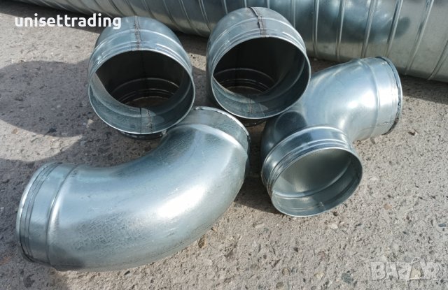 Коляно за аспирация ф125 поцинкована ламарина, снимка 4 - Други машини и части - 38027717