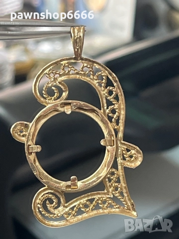 Златен обков 9 карата за монети с диаметър 22мм АНГЛИЯ, снимка 3 - Пръстени - 51662857