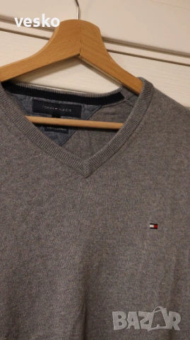 Пуловер Tommy Hilfiger (Червен и сив), снимка 5 - Пуловери - 53087181