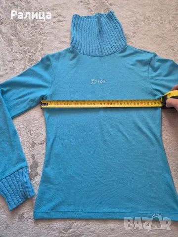 Син пуловер , снимка 3 - Блузи с дълъг ръкав и пуловери - 50287017