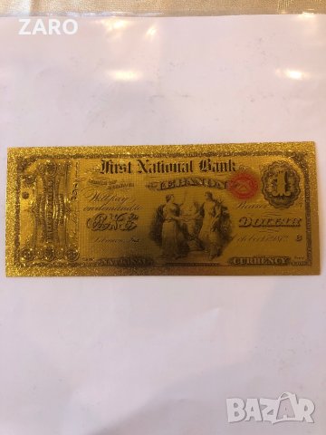 Пълен комплект позлатени сувенирни банкноти-USA, снимка 5 - Нумизматика и бонистика - 43785175