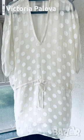 Дизайнерска туника/блуза лукс 100% коприна  MASON  USA, снимка 4 - Туники - 50507330