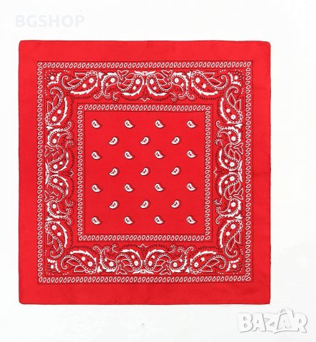 Бандана - Хип Хоп шал - Червен, снимка 8 - Шалове - 28410823
