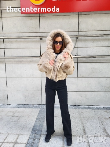 Бежаво кожено яке от еко кожа , снимка 4 - Якета - 52842187