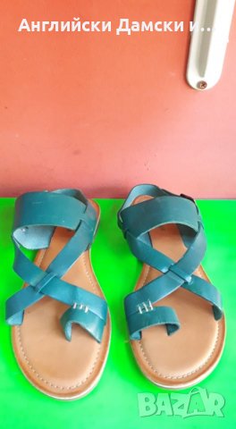 Английски дамски сандали естествена кожа-2 цвята, снимка 6 - Сандали - 28580151