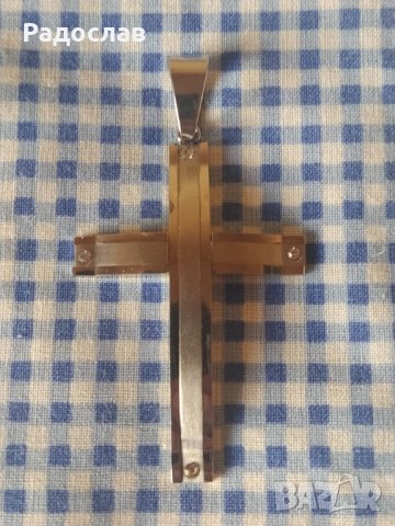 кръст от медицинска стомана , снимка 2 - Колиета, медальони, синджири - 37300165