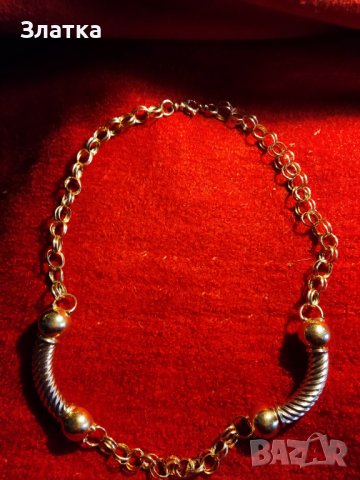 Златна гривна бяло злато тип "белезник" - 18 карата,15.67 грама. Златни бижута 14 карата., снимка 18 - Гривни - 41641394