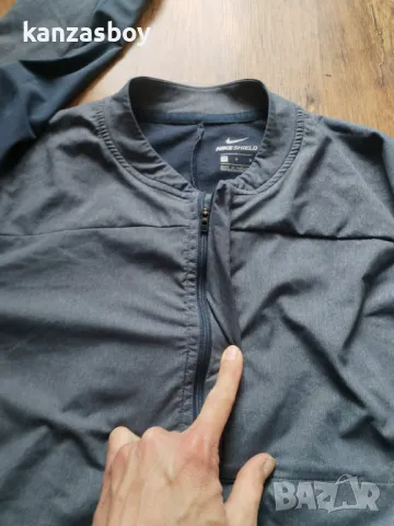 NIKE SHIELD HALF ZIP GOLF JACKET - страхотна мъжка блуза КАТО НОВА М, снимка 5 - Спортни дрехи, екипи - 49306247