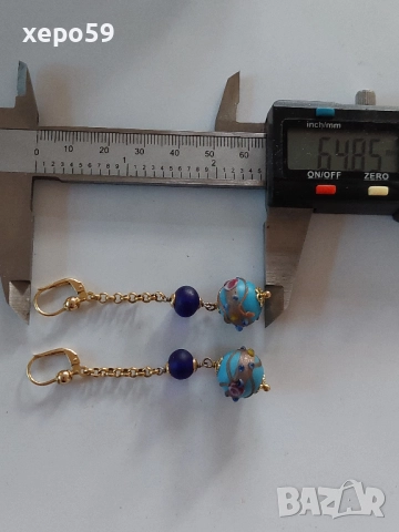 Прекрасни дизайнерски Френски златни обеци/Злато проба 750/, 1 900 лв, снимка 5 - Обеци - 52278823