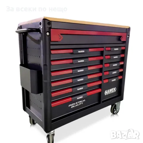 Професионален шкаф с инструменти с 12 чекмеджета - 11 пълни HAWEK, снимка 4 - Други инструменти - 50328172
