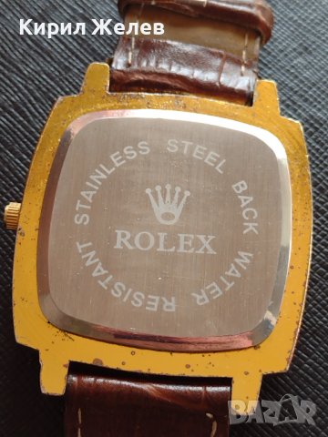 Марков унисекс часовник ROLEX SWISS MADE WATER RESIST с кожена каишка 38134, снимка 7 - Мъжки - 40754768