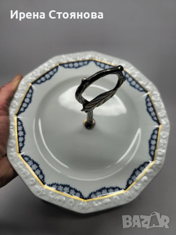 💠💠💠Classic Rose Maria Blu💠💠💠 Поднос на две нива, снимка 14 - Антикварни и старинни предмети - 53152004