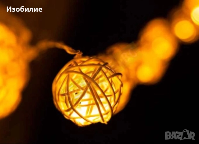 Коледни лампички декорация – крушки с батерии 10 броя "1 цвят ,като на снимките", снимка 14 - Декорация за дома - 52360808