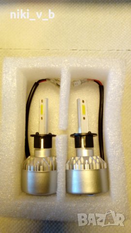 Комплект LED крушки за фарове H1, 5000K, снимка 6 - Друга електроника - 39397622