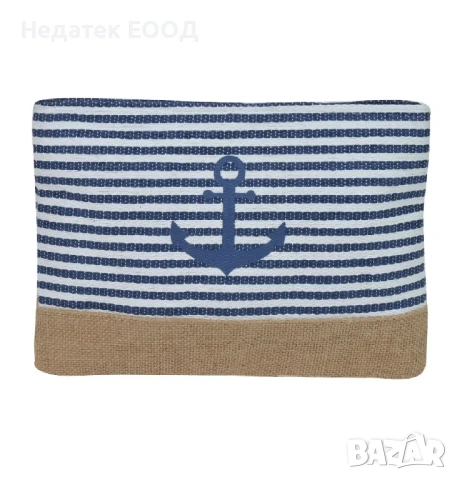 Несесер за лични принадлежности от юта, Син, 32x22 см.