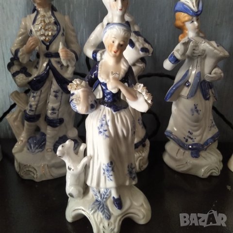 Порцеланова фигура дама с куче 2 