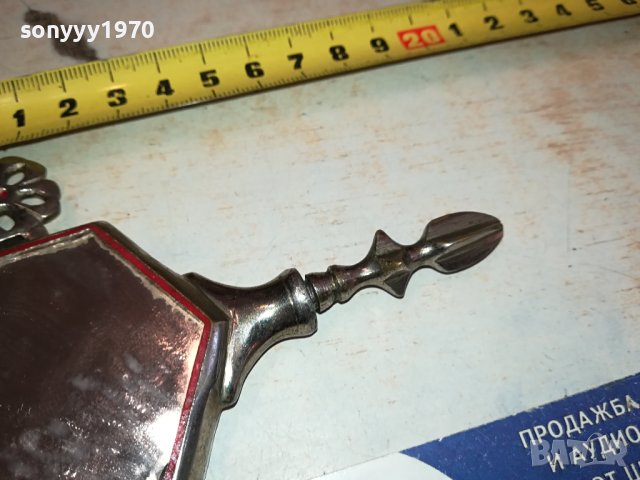 СТАРО МЕТАЛНО ОГЛЕДАЛЦЕ ОТ ФРАНЦИЯ 0412231122, снимка 9 - Антикварни и старинни предмети - 43265266