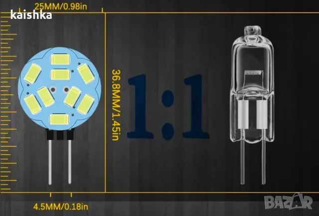 G4 12V LED крушка за кемпер каравана, снимка 3 - Друга електроника - 49161526