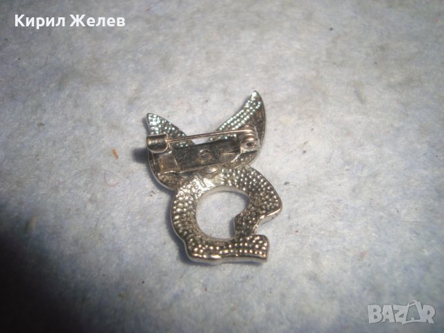СРЕБРИСТА ФЕШЪН АРТ БРОШКА - ЗАЙЧЕ с БЯЛА ПОЗЛАТА и КРИСТАЛИ 77781, снимка 3 - Други - 37685792