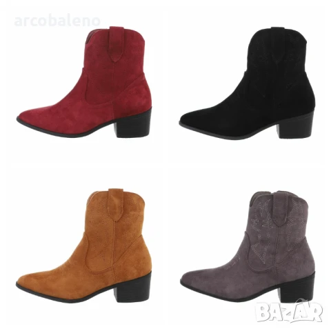 Дамски уестърн и байкърски ботуши, 4цвята