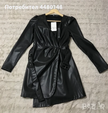 Кожена рокля ZARA, снимка 5 - Рокли - 50506975