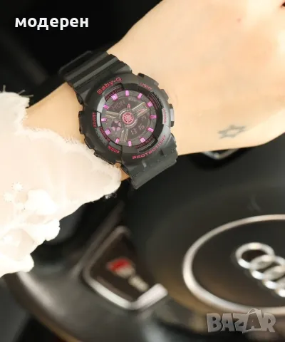 Baby g shock Бял с черно, снимка 4 - Дамски - 47418634