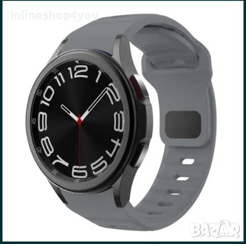 Силиконова Каишка за Samsung Watch 6 Classic / 5 Pro / 4 / 3 20mm, снимка 3 - Смарт гривни - 43780723