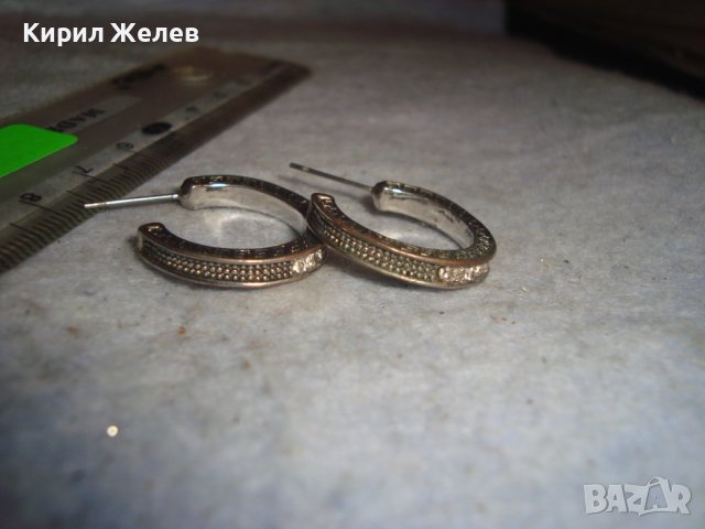 ПОСРЕБРЕНИ СКЪПОЦЕННИ ВЕРСАЧЕ АРТ ОБЕЦИ с ЦИРКОНИ 21704, снимка 4 - Обеци - 36631332