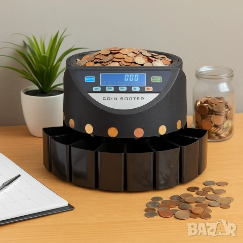 Електрическа броячна машина за монети и в евро – бързо и точно сортиране по номинал, снимка 5 - Друга електроника - 51969239