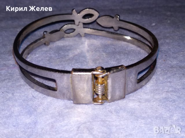 КРАСИВА СРЕБРИСТА ВИНТИДЖ АРТ ГРИВНА от БЛАГОРОДНА НЕРЪЖДАЕМА СТОМАНА 38049, снимка 6 - Гривни - 40811909