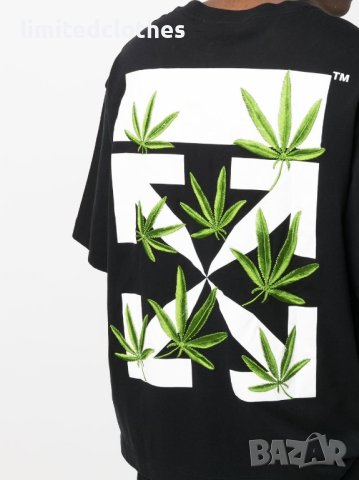 OFF-WHITE c/o VIRGIL ABLOH Black Weed Arrows Logo Мъжка Тениска size L и XL, снимка 4 - Тениски - 40285012