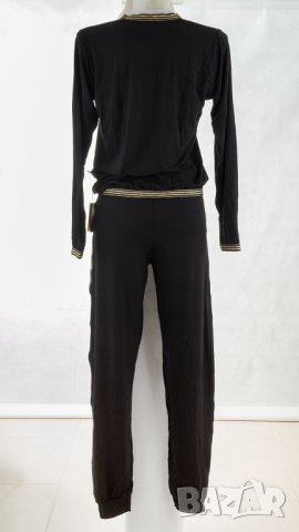 Дамска пижама с V-образно деколте в черно марка Hamana , снимка 4 - Пижами - 28521468