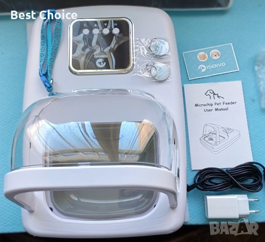 Автоматична хранилка за домашни любимци ISENVO Microchip RFID & IR , снимка 7 - За котки - 52810327