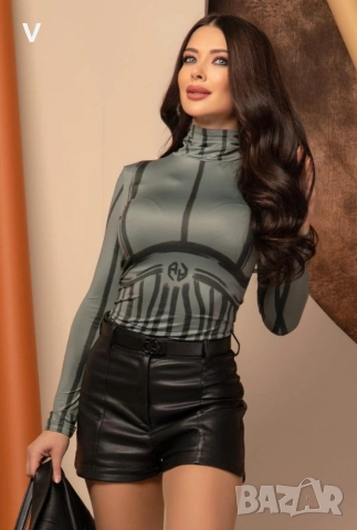 Дамска зелена блуза поло Alessa Алеса / боди рокля обувки маратонки 