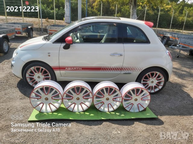 4 броя алуминиеви джанти за Fiat 500 17, снимка 14 - Гуми и джанти - 37654767