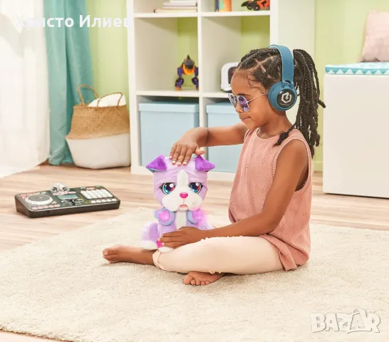 Интерактивно кученце диджей VTech с музика и светлина голямо плюшено куче, снимка 4 - Плюшени играчки - 47691615