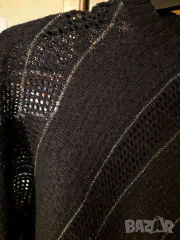 Дамска блуза от трикотажна дантелена плетка размер М, снимка 2 - Блузи с дълъг ръкав и пуловери - 28321552