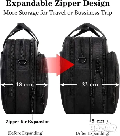 Бизнес чанта за пътуване, за лаптоп до 17", чанта за ръчен багаж, снимка 5 - Чанти - 49339593