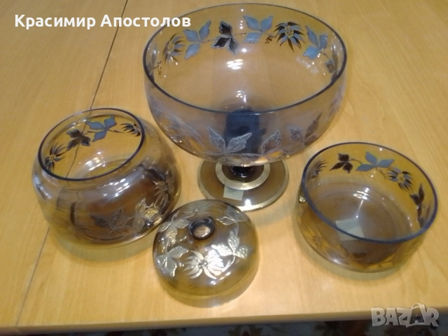 Сервиз от калиево стъкло , снимка 2 - Сервизи - 51759626