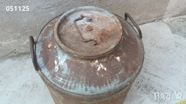 масивен голям метален гюм за мляко и др. 40 литра, снимка 4 - Антикварни и старинни предмети - 38211622