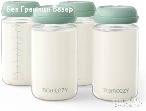Нови Momcozy бутилки за кърма, 4 броя Съдове за съхранение 320 мл